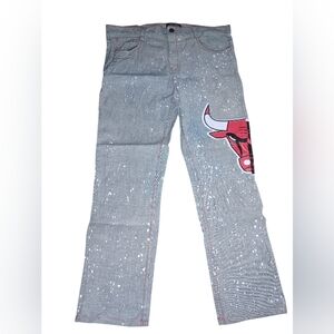 Diamond $tash Sz. 38 Chicago Bulls Jeans